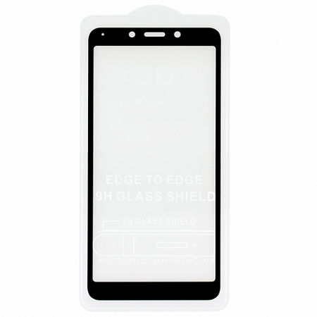 Защитное стекло BoraSCO Full Cover+Full Glue для Redmi 6 Черная рамка