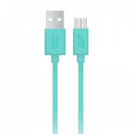 Дата кабель USB-micro USB 1м, тиффани, BoraSCO VSP